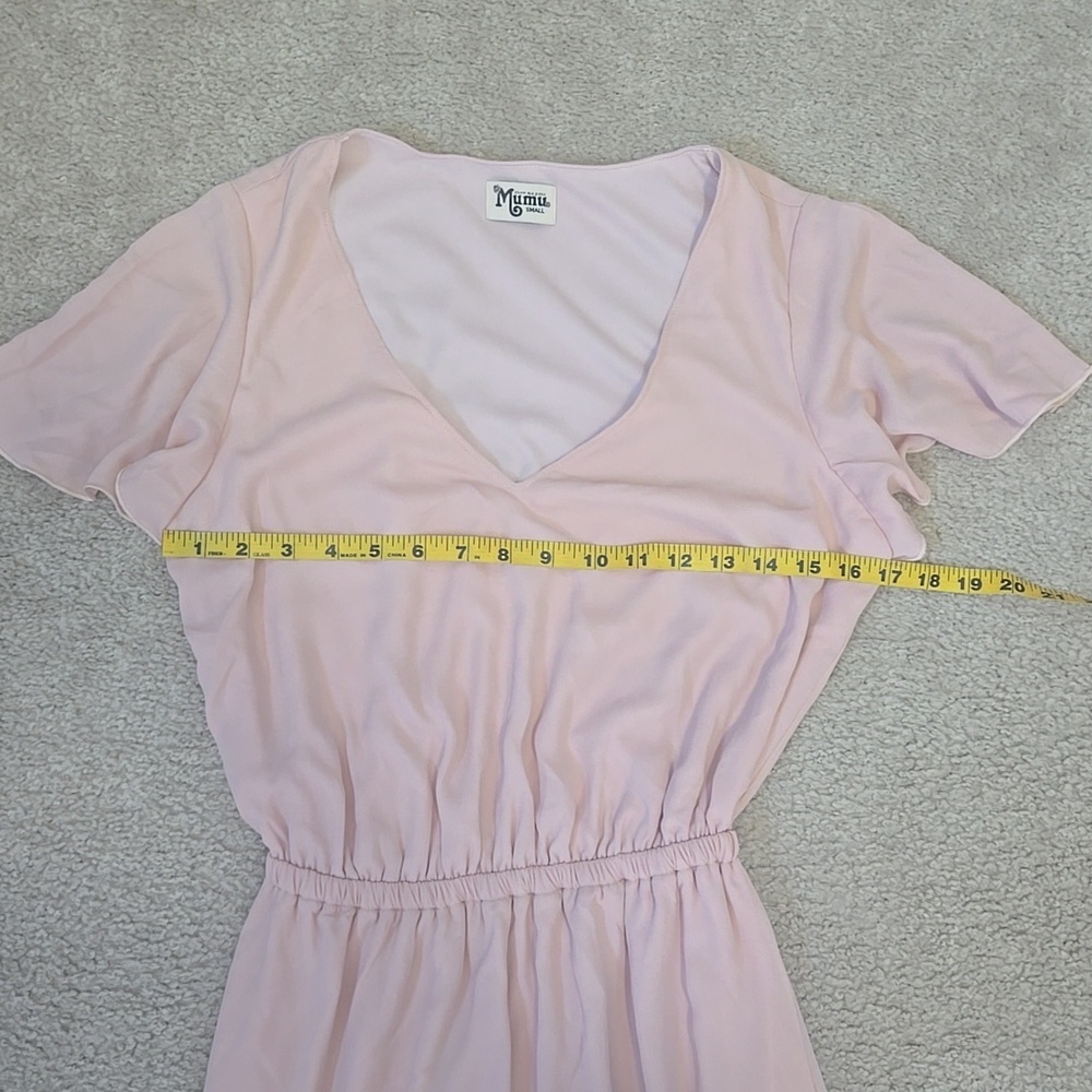Show Me Your MuMu Michelle Flutter Sleeve Maxi Dress Pink Size Small - Picture 6 of 12